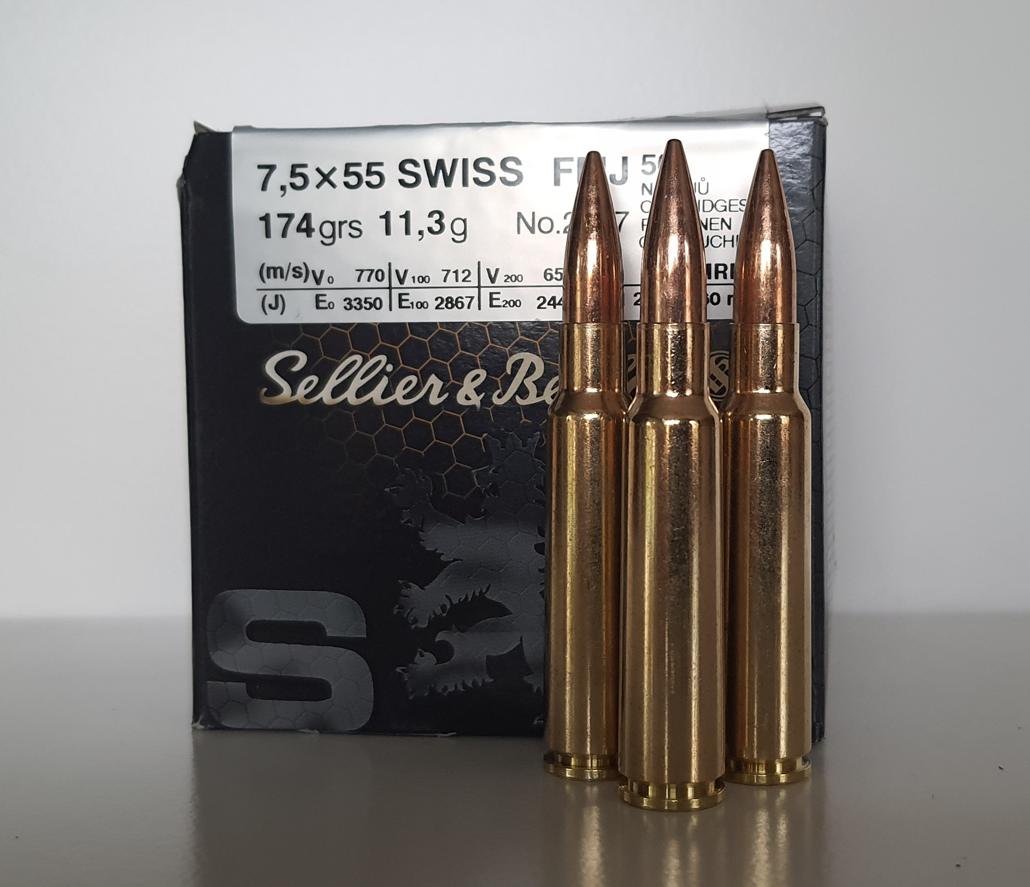 7.5x55 SWISS 174gr FMJ S&B