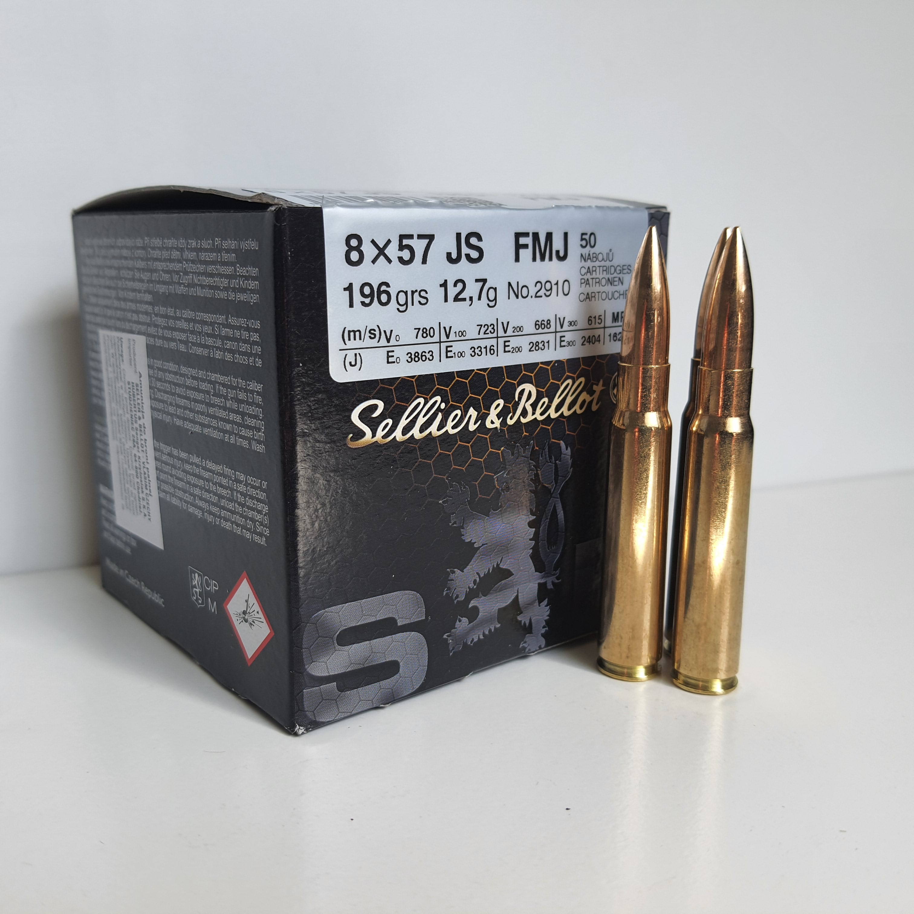 8x57 JS 196gr FMJ S&B